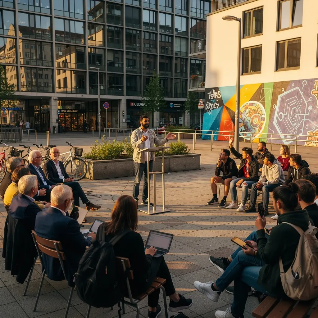Eine Notiztafel, auf der wichtige Punkte aus einer Fachkonferenz festgehalten sind.